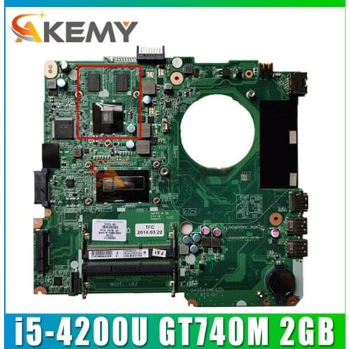 For HP 14-N Laptop Motherboard 738156-001 738156-501 With GT740M 2GB GPU i5-4200U CPU DA0U82MB6D0 MB 100% Tested Fast Ship
