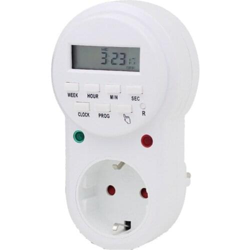 EU Standard Electrical Wall Charger Adapter Charging Wall US UK Timing Plug Socket Power Outlets,15A,PC Panel,LED screen