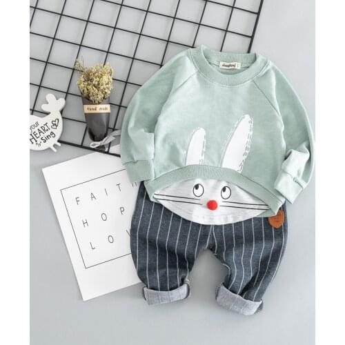 Cotton autumn active casual cartoon kid suit children set baby clothing boys clothing girl clothing baby clothes clothing set