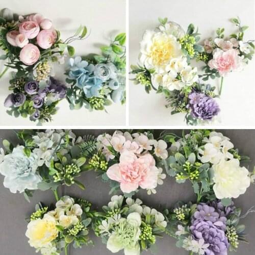 Artificial Silk Tea Rose Flowers Bouquet Wedding Home Retro Fake Flower Party DIY Decoration