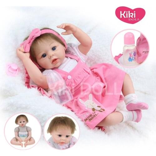 Reborn Baby Doll 56CM Baby Reborn Dolls Toys For Kids Doll Lifelike Toddler Blue Eyes Bebe Reborn Birthday Present