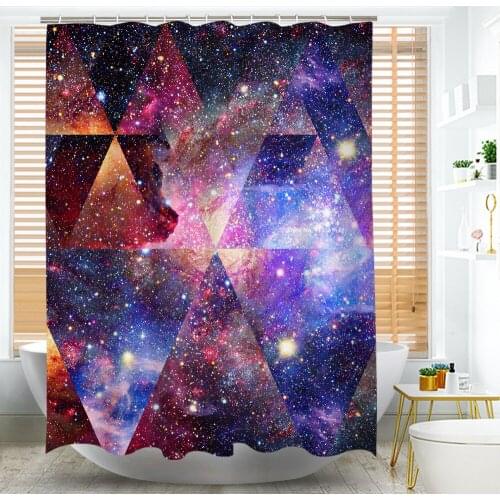 Fashion Star Constellation Print Shower Curtain Strip Bathroom Waterproof and Mildew Proof Home Decor Shower Curtain