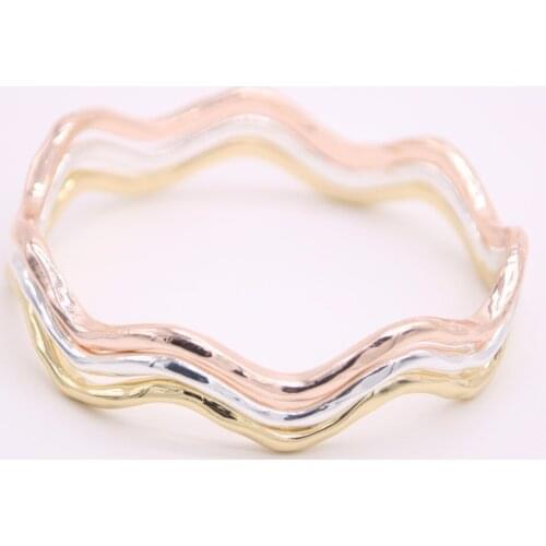 Fashion waves of the bangles Very nice curves Bangles Lovely lady corrugated metal bangles for women bangles