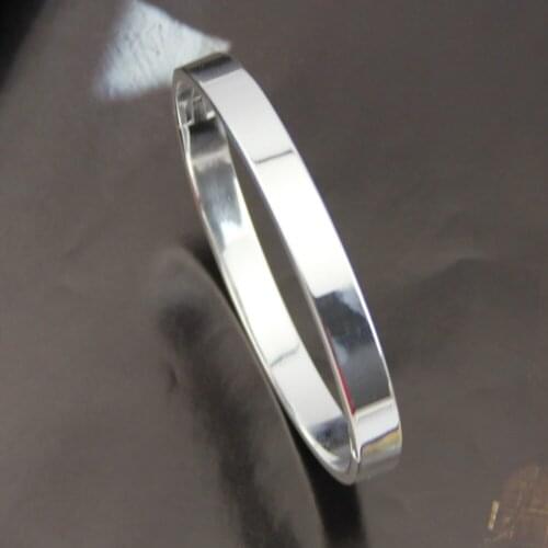 Mens Womens Stainless Steel Lover Love Polished Cuff Bangle Bracelet Wristband