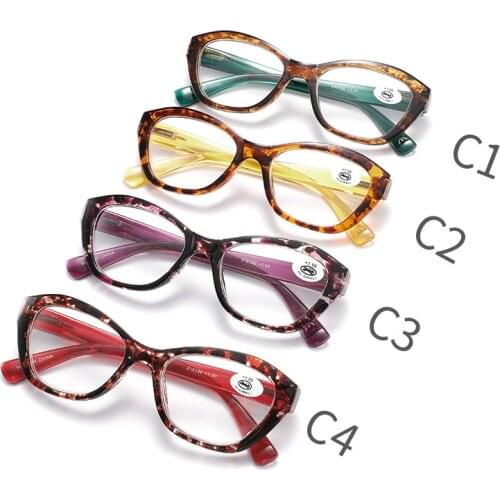 Cat Eye Reading Glasses for woman Tortoise Fashion Womens Square Readers Big Frame Red for sale with cloth in high quality