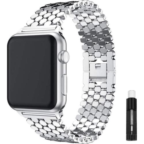 Bands For Apple Watch Series 6 se 5 4 3 2 Band 42mm 44mm Stainless Steel Replacement Strap Bracelet For iWatch 4 40mm 38mm Loop