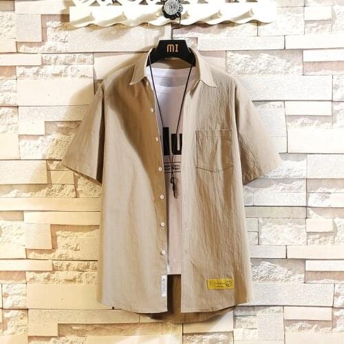 Shirt Fashion Short Sleeve Black White Brand 2021 Summer Mens Beach Anime Loose Casual Plus Size 5XL Hawaiian Cardigan Harajuku