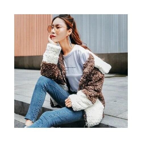 Top brand Soft New Super Faux Wool Fur Coat MF high quality