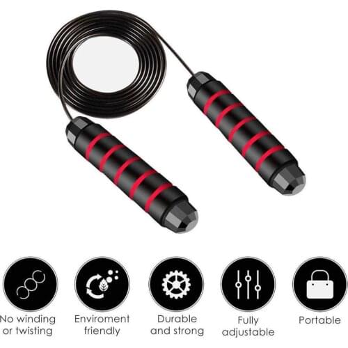 Jump Rope Rapid Speed Jumping Rope Cable Steel Gym Fitness Home Exercise Slim Body