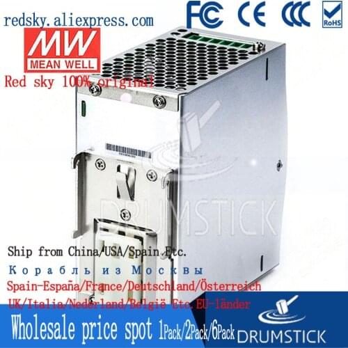 Kindly MEAN WELL 6Pack SDR-240-24 24V 10A SDR-240 24V 240W Single Output Industrial DIN RAIL with PFC Function