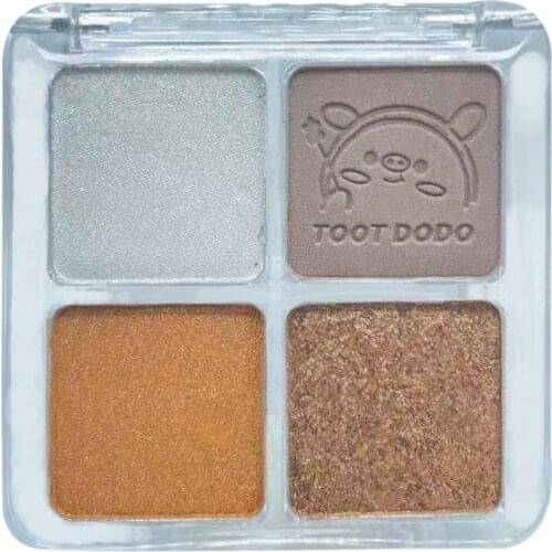 Toot Dodo Fashion 4 Color Eyeshadow Palette Matte Pearlescent Eyeshadow Waterproof Long Lasting Shimmer Pigments Makeup Set