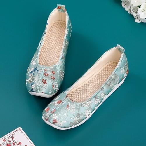 Original Brocade Antique Style Shoes Women To Increase The Height of Retro Chinese Style Han Clothing Embroidered Shoes Summer