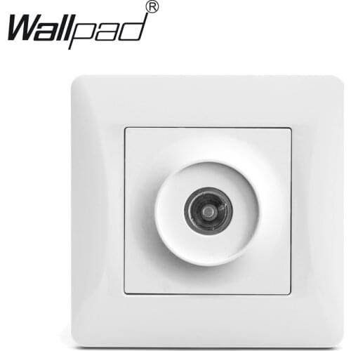 TV Socket Wallpad White High Quality Plastic Panel 110-250V 16A EU Shuko TV Television Socket Port with Clips