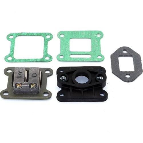 Reed Valve + Inlet Intake Manifold + Gaskets for 47cc 49cc Mini Moto Dirt Pocket Bike ATV Quad Minimoto Go Kart Scooter