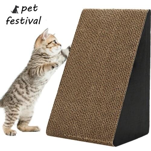 Pet Festival Cat scratch board Triangle Shape Corrugated Pet Cat Toy Pet Supplies High Quality Environmental Protection