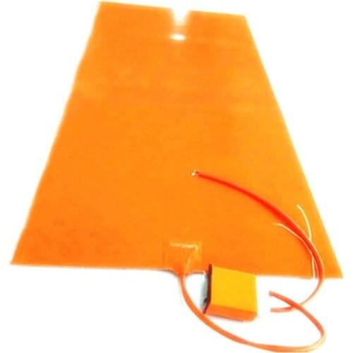 110v 1500w 600*1300mm Silicone Heating Pad for 3d printer digital thermostat on wire 1000mm lead out from middle of 600mm side