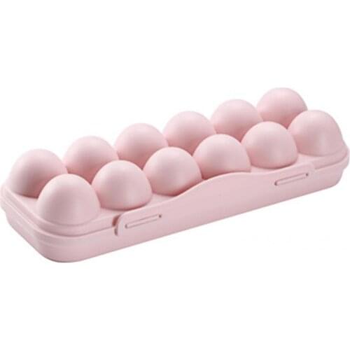 3 Colors 12Grids/18Grids Practical Lightweight Fridge Egg Organizer with Lid PP Egg Holder Waterproof for Family