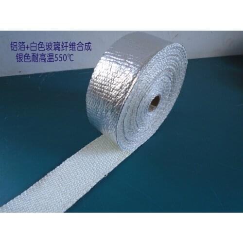5M * 5CM Heat insulation of cold and warm pipes Tape High Temperature Resistant Flame Retardant Exhaust Heat Wrap With 4 Ties