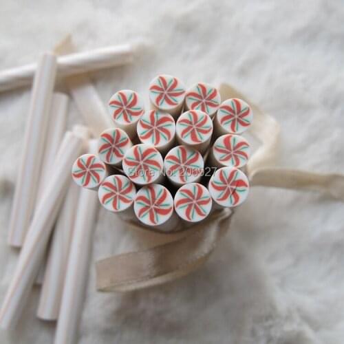 5pcs M-68 5mm Cute Round Cane Fancy Nail Art Polymer Clay Cane Nail Art Decoration
