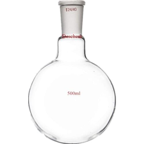 500ml,24/40,1-neck,Round Bottom Glass Flask,Single Neck,Boiling Bottle,Labware