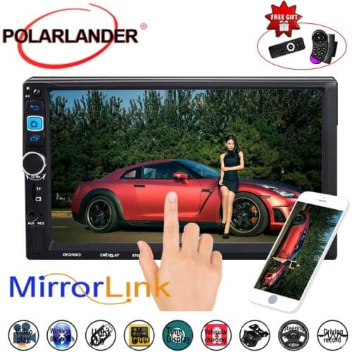 For most car MP5 Player hand-free Bluetooth Car Radio 2Din Touch Screen with Camera GPS Navigation Stereo 7"