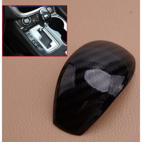 Car Carbon Fiber Style Inner Gear Lever Shift Knob Cover Trim Cap Fit for Nissan Murano 2015 2016 2017 2018 2019