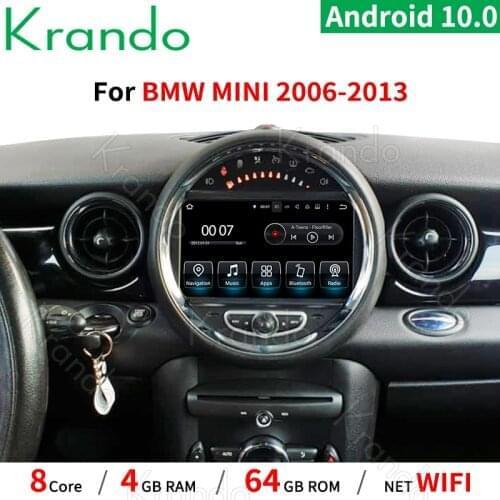 Krando 8'' Android 10.0 for BMW Mini Cooper 2007-2014 Car Dvd Radio Audio Player Multimedia System Gps Navigation
