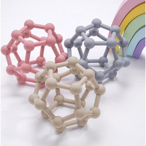 BPA Free Newborns Silicone Chewing Teether Toy Ball Easy To Clean Baby Products Hand Catch Ball Childrens Products