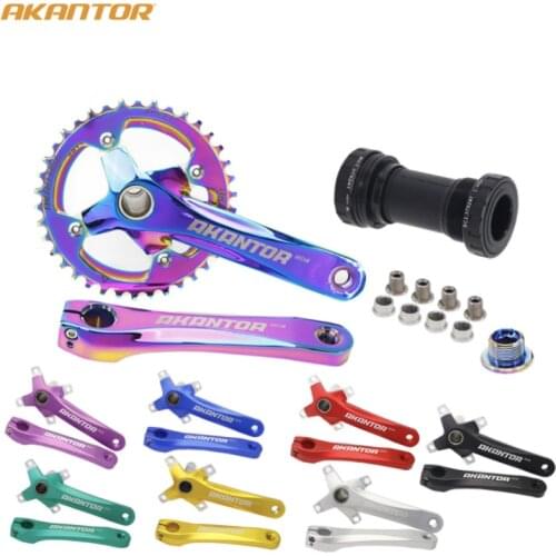 104BCD Bicycle Crank Wide And Narrow Wheel 32t/34t/36t/38t Mountain Bike Accessories Chain Single Disc Sprocket Axle Group Set