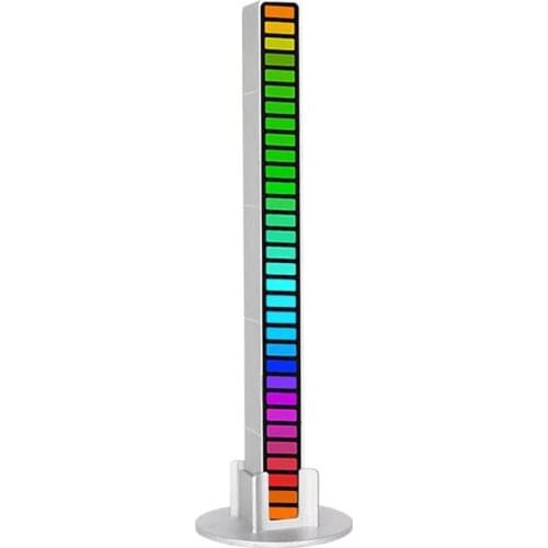 Hot Car LED Voice-Activated Pickup Rhythm Light 32 LED RGB Colorful Car Sound Control Ambient Light For Car Home Decoration Lamp