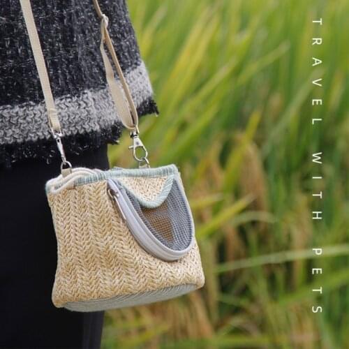 Small Pet Carrier Breathable Travel Hedgehog Hamster Carrying Shoulder Bag Pouch M68E