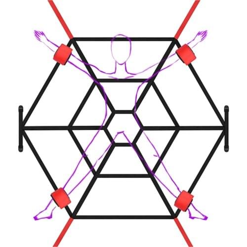 Spider Web Bed Restraint Bdsm Bondage Set Ankle Cuffs Handcuffs For Sex Toys For Woman Couples Adult Games Exotic Accessories