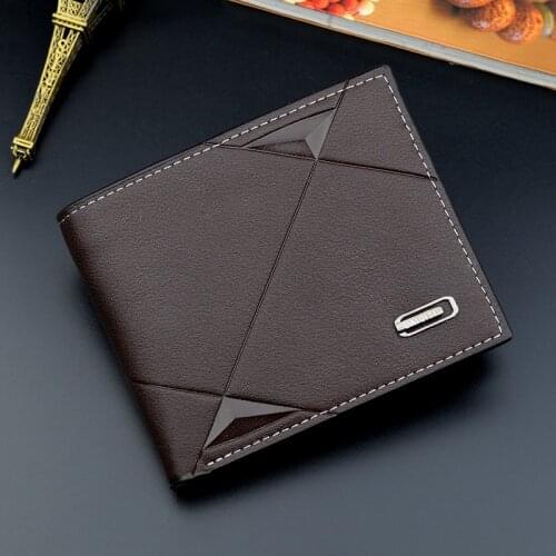 2021 New Casual Men Wallets Multi-card Slot Short Fashion Wallet Male Youth Thin Three-fold Soft Wallet Horizontal Coin Purse