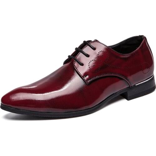 Plus Size38-48 New Mens business Oxford Shoes Italian brand party dress shoes mens formal hair wedding shoes zapatillas hombre