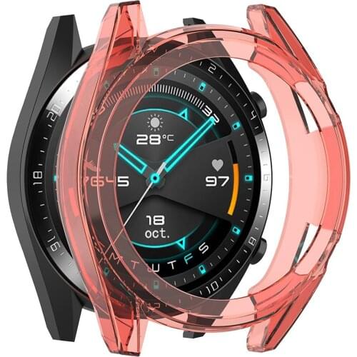 Durable Protective Case Classic Delicate Texture Ultra-thin TPU Protective Case Shell Frame Cover for Huawei Watch GT2/GT 46mm
