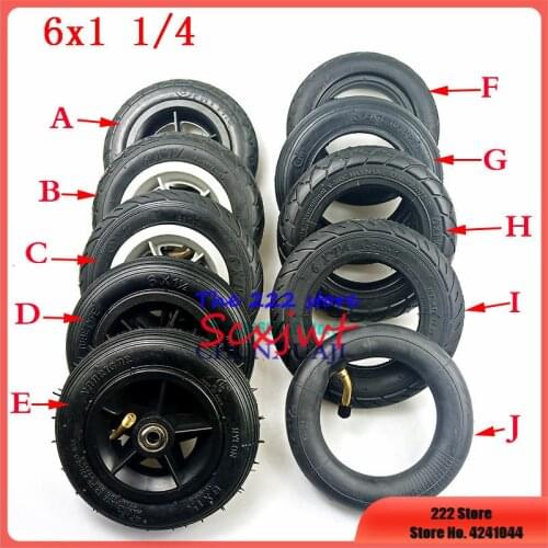 6 inch 6x1 1/4 tire solid / Inflation wheel for small surf electric scooter 150mm tyre inner tube fits Motorcycle A-Folding Bike