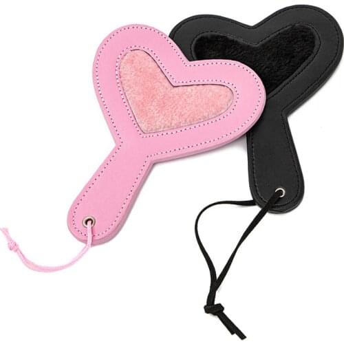 Slave Heart shape SM Flog Spank Paddle Beat Submissive Slave BDSM Pink Kinky Fetish Whip Sluts Paddles Adult Sex Toys for couple