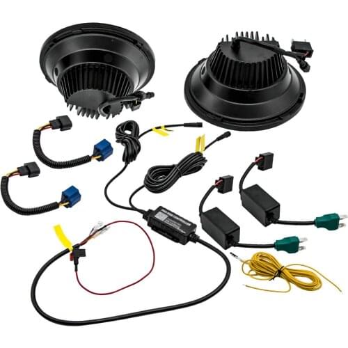 Bluetooth-compatible 7" RGB Flowing Light Halo DRL 2pcs LED Headlight High/ Low Beam