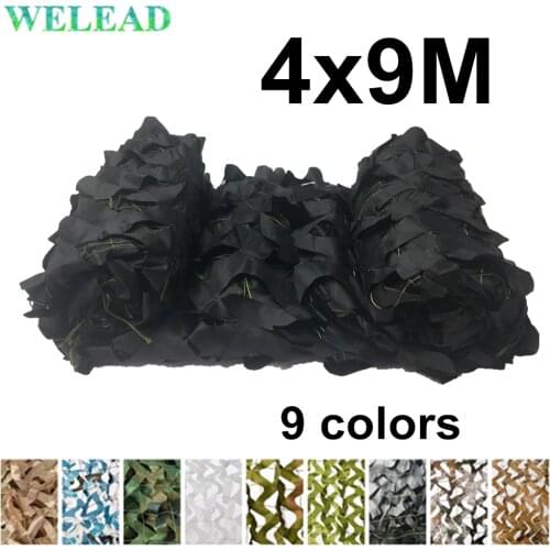 WELEAD 4x9M Reinforced Camouflage Net Military Sea Blue White Sand 4x9 9x4 4*9M 9*4M for Garden Shading Hide Mesh Cover Outdoor