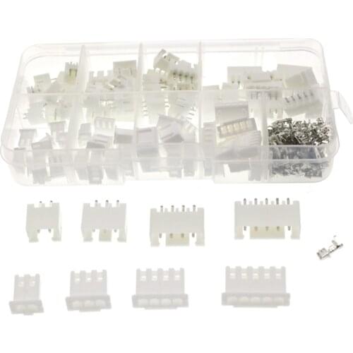 XH2.54 Jst Terminal Kit Wire Connector Adaptor 2P 3P 4P 5P 2.54mm 2.5mm Pin Header Housing Xh TJC3 230Pcs