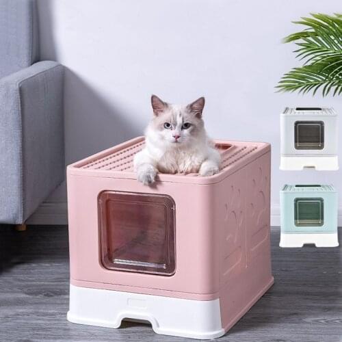 Closed Sandbox Cleaning Cat Foldable Detachable Litter Box Tray Big Toilet Training Indoor Toilet Dog Pet Products Accessories