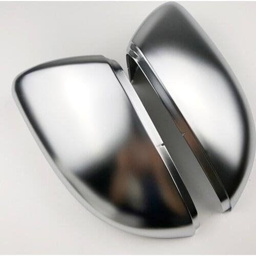 For V W Golf 6 Touran Bora PassatCollar GoLF6 Pearl nickel matte silver Rearview Mirror Protection Cover Shell Car Mirror Cover