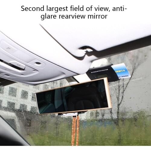 Car Rearview Mirror Anti-glare No Blind Spot 360 Wide Angle Curved Baby Mirrors Safety Driving Wire Drawing Frame Styling