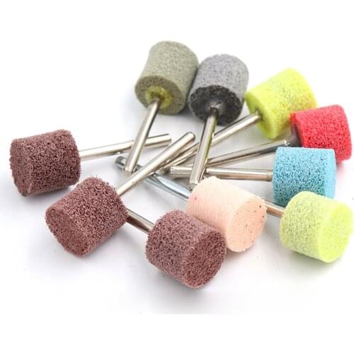 1/5/10Pcs Nylon Fiber Polishing Wheel Abrasive Disc 1/8'' Shank for Dremel 150 - 1000 Grit