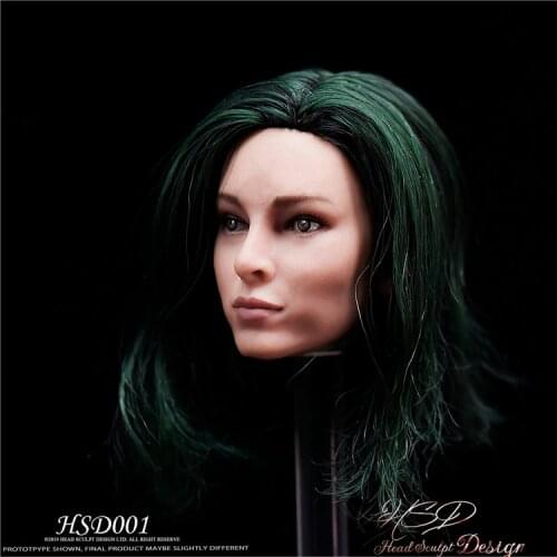 1/6 Scale Emma Dumon Head Sculpture Europe Beauty Girl with Planted Hair DIY Action Figures