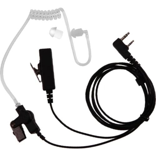 2 Pin Covert Acoustic Tube Earpiece Headset Mic for Baofeng Kenwood UV-5R