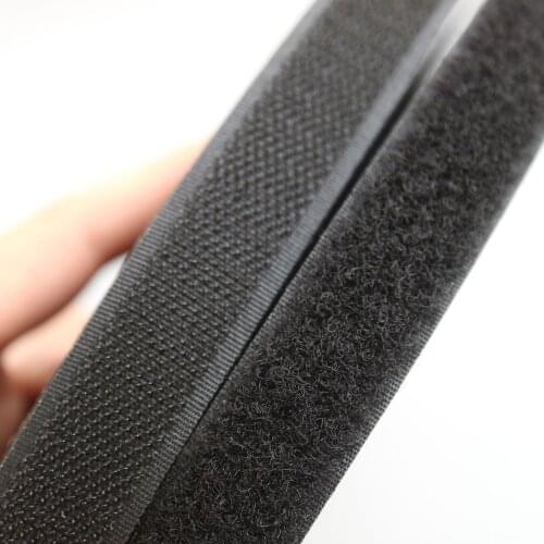 2Rolls/set 2cm*25meter sew on Hook and Loop fastening tape for clothing White or Black hook loop fabric sewing accessories