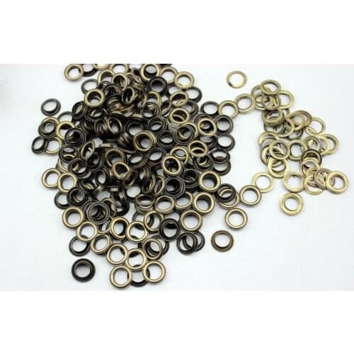 300set 5mm*9mm*4mm bronze copper eyelets buttons clothes accessory handbag findings metal eyelet