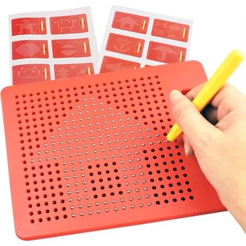 380 Beads Magnetic Tablet Magnet Drawing Board Steel Bead Stylus Pen Pop Bead Learning Educational Writing Toy for Children Gift