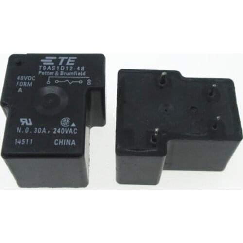 48V relay T9AS1D12-48 T9AS1D1248 T9AS1D12-48VDC 48VDC DC48V 48V 30A 240VAC 4PIN
